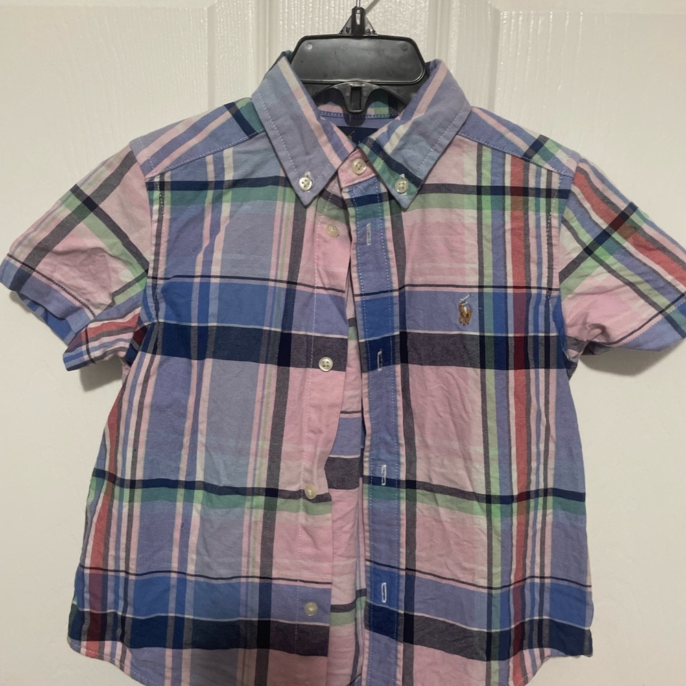 Ralph Lauren Boys Multicolor Plaid Button-Down Shirt